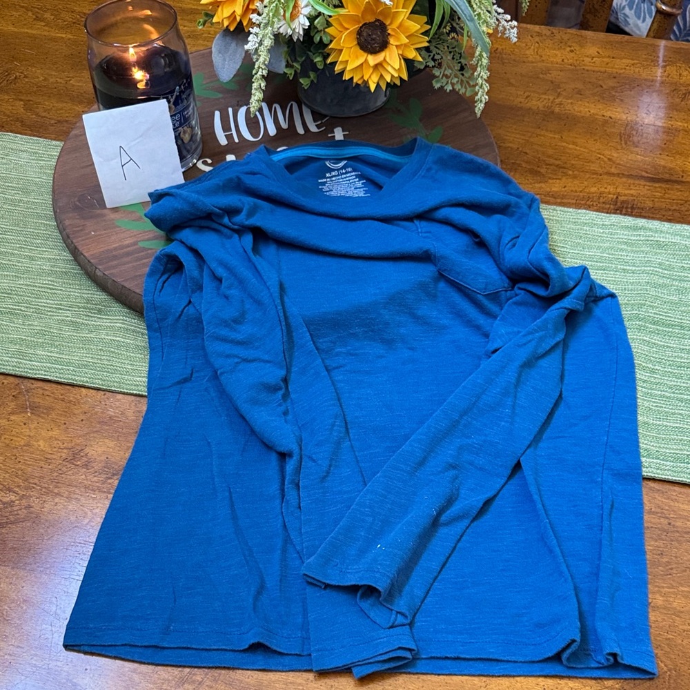 Wonder Nation Blue Long Sleeve Shirt